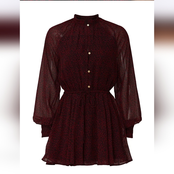 Cleobella Red Floral Kelly Mini Dress Size Small - Picture 1 of 14